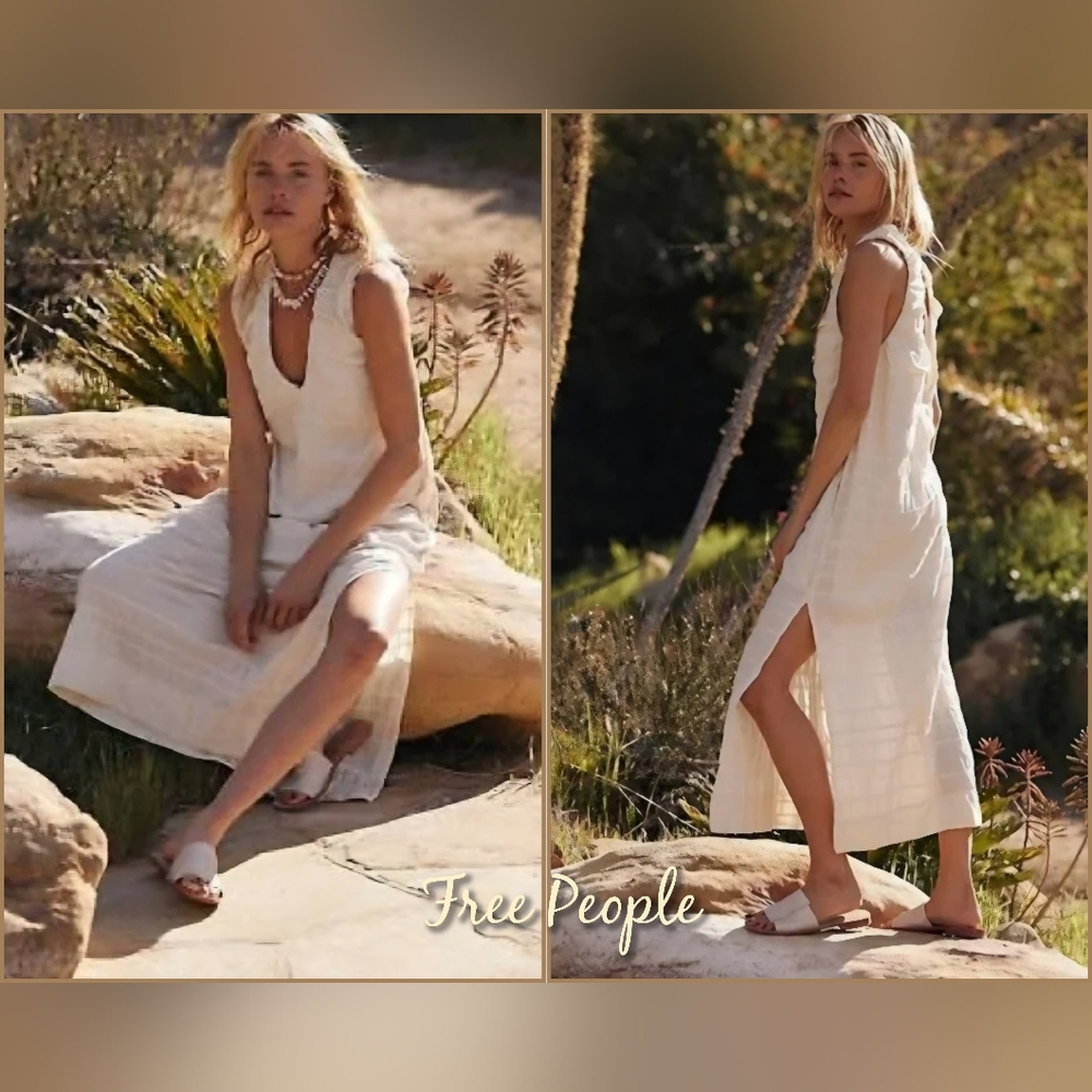 Free People Cream Maxi Dress